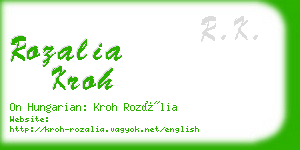 rozalia kroh business card